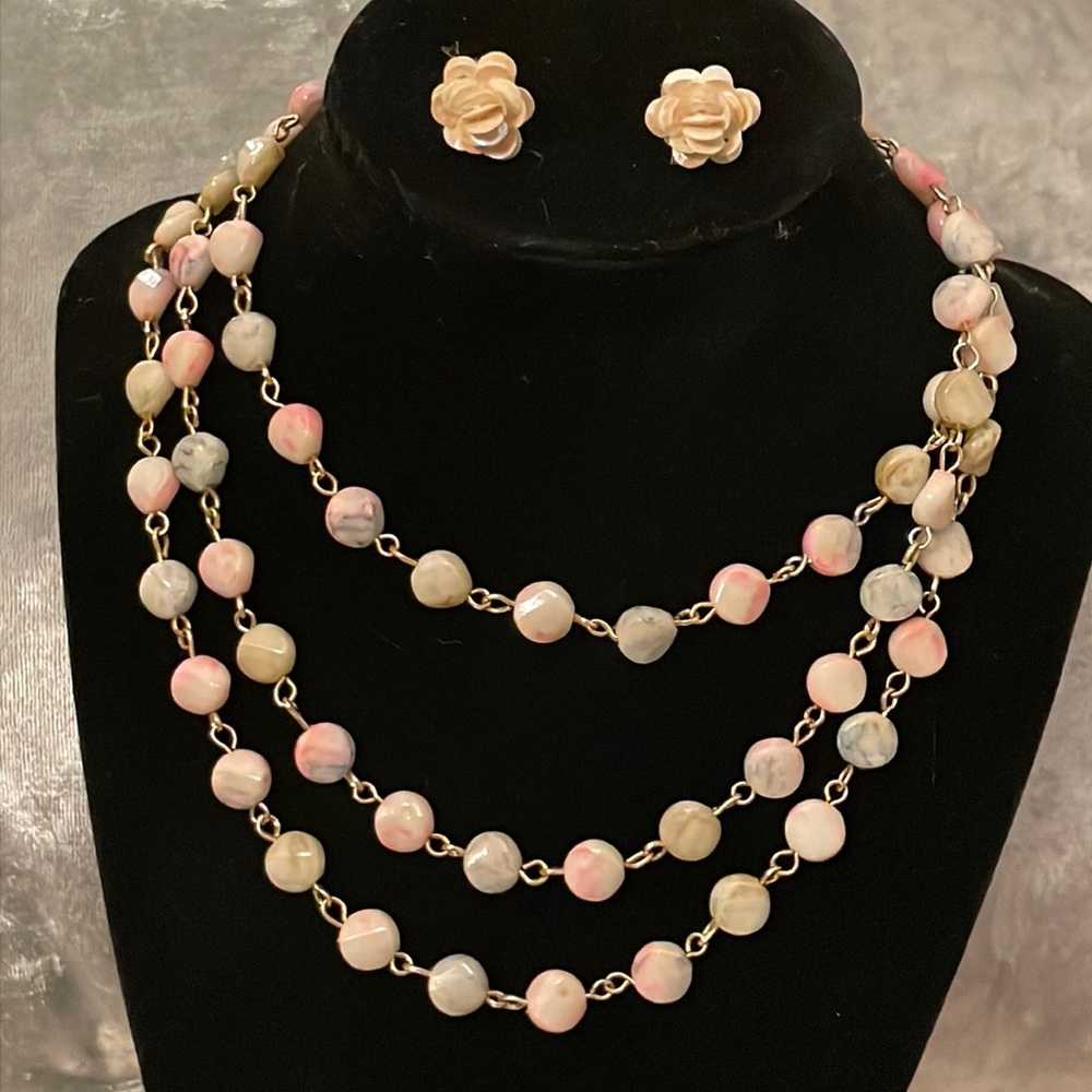Pastels Necklace and Earrings